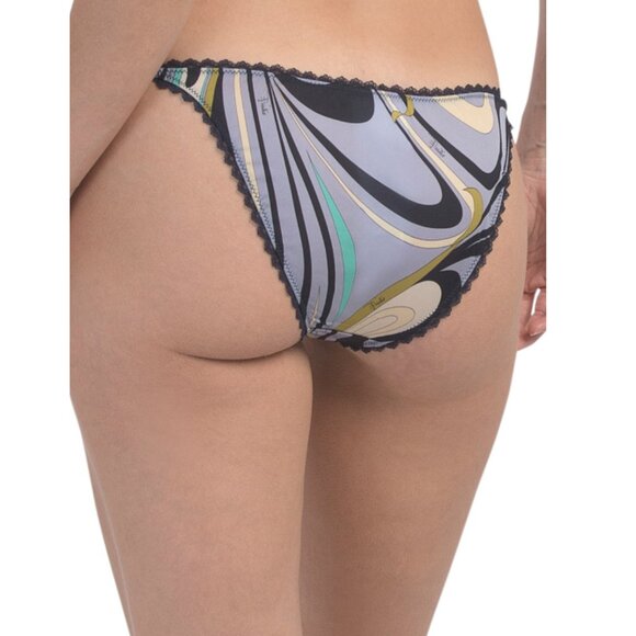 PUCCI Navy Made In Italy Silk Blend Luxury Bikini Briefs - Picture 2 of 2